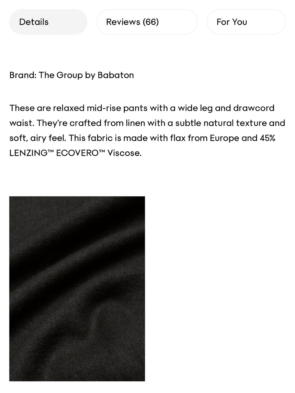 Aritzia Sontag Linen Wide Leg Pants in Black - Picture 2 of 3